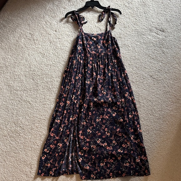 Old Navy Floral Maxi/midi Dress - Navy and Pink - Picture 1 of 6